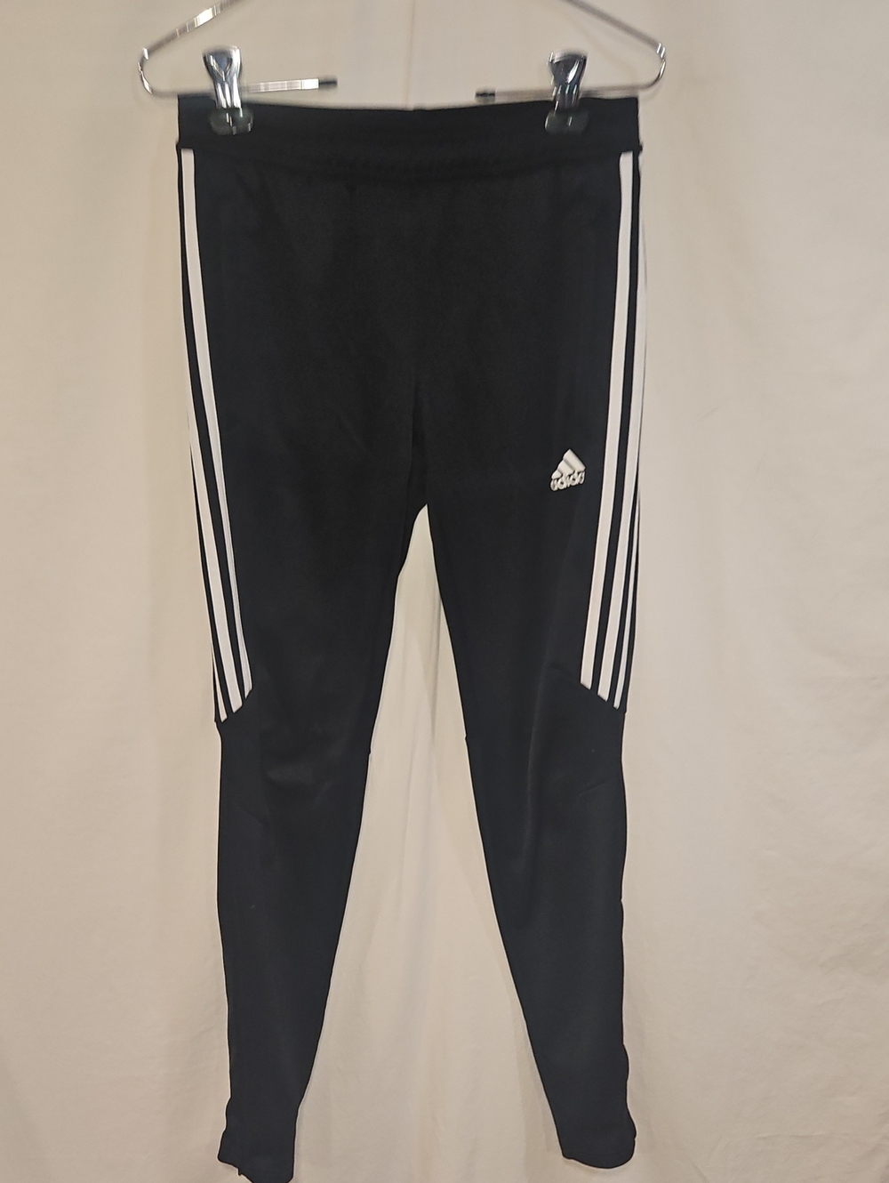 adidas Black Joggers with White Three-Stripe Side Panels